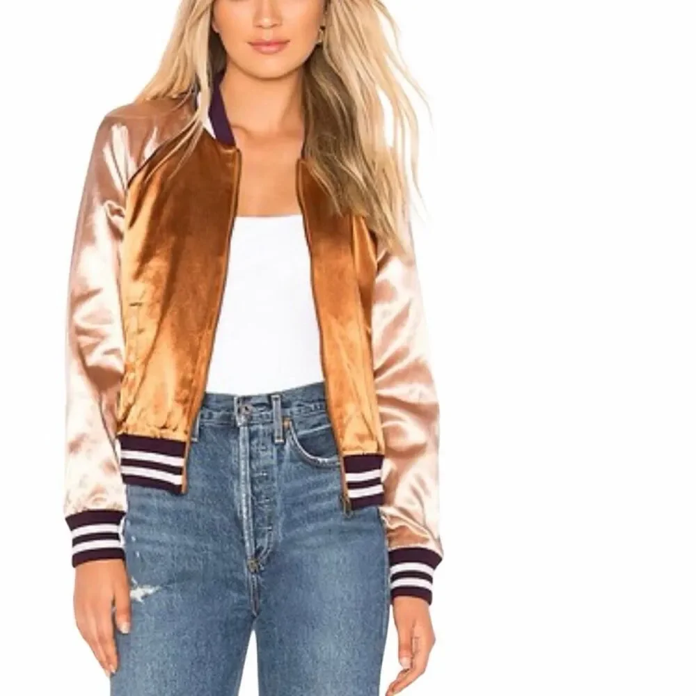 MOTHER The Letterman Zip Jacket in Two Sides Of The Same Coin XS - Picture 2 of 13